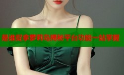 是谁捉拿萝莉岛揭秘平台功能一站掌握