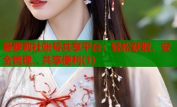 爱萝莉社账号共享平台：轻松获取、安全管理、共享便利(1)